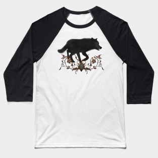 Awesome black wolf Baseball T-Shirt